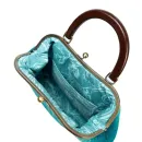 Сумка ридикюль в технике валяние из овечьей шерсти, бирюзовая. Высота сумки 30 см, длина 38 см