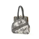 Сумка ридикюль в технике валяние из овечьей шерсти. Высота сумки 33 см, длина 32 см