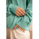 ​Свитер оверсайз, цвет бирюза, размер 44-46, состав: кашемир 40%, мериносовая шерсть 30%, шелк 30%