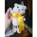 Мишка вязанный крючком