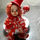 Кукла из полимерной глины "Грустный клоун"