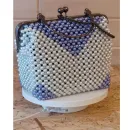 Сумочки из жемчужных бусин 8мм серого, сиреневого и белого цветов