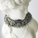 Колье стойка с жемчугом кристаллами, ручная работа Адель