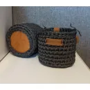 Вязаная корзинка для хранения мелочей