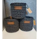 Вязаная корзинка для хранения мелочей