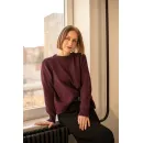 Свитер оверсайз, цвет винный, размер 44-46, состав: кашемир 10%, мериносовая шерсть 70%, шелк 20%