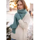 Шарф, цвет пыльно-зеленый, размер ширина 20 см, длина 200см, состав 28%, кашемир 64%, па 8%