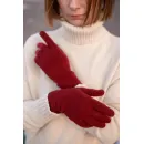 Перчатки бордо, состав 90% мериносовая шерсть 10% кашемир, обхват ладони 18-20 см