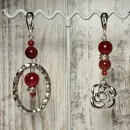 Серьги ассиметричные с агатом.