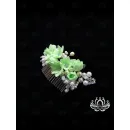 Гребень-заколка для волос ручной работы "Весна" с цветами и бусинами