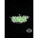 Гребень-заколка для волос ручной работы "Весна" с цветами и бусинами