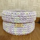 Корзинка вязаная с крышкой