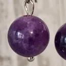 Серьги чакровые удлиненные с чароитом