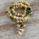 Колье-браслет из желтой яшмы с хризопразом