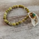 БРАСЛЕТ ИЗ АФРИКАНСКОЙ БИРЮЗЫ С РАКОВИНОЙ Браслет из африканской бирюзы с раковиной