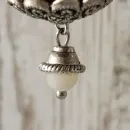 Серьги с майорикой и перламутром