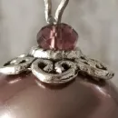 Серьги с майорикой и перламутром