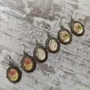 Серьги в ретро стиле с декупажем