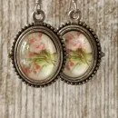 Серьги в ретро стиле с декупажем