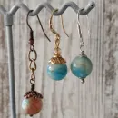 Серьги с персидским нефритом