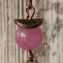 Серьги с розовым апатитом и амазонитом