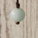 Серьги с розовым апатитом и амазонитом