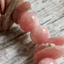 Браслет из кварца с агатом и родохрозитом