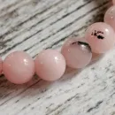 Браслет из кварца с агатом и родохрозитом