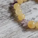 Браслет из кальцита с аметрином