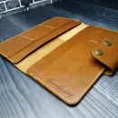 Мужской кошелек- лонгер ручной работы из натуральной итальянской кожи