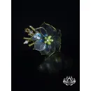 Шпилька для волос ручной работы "Очарование" голубой. в технике Витраль