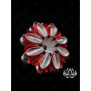 Заколка для волос ручной работы "Петуния" красный