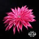 Резинка для волос ручной работы "Георгин" розовый