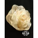 Заколка-брошь ручной работы Роза бежевый