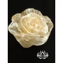 Заколка-брошь ручной работы Роза бежевый