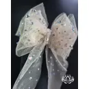 Резинка для волос ручной работы Бант "Романтик" бежевый