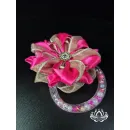 Заколка для волос ручной работы "Арабис" розовый. Единственный экземпляр. Цветы Канзаши на волосы Ваши.