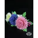 Заколка для волос ручной работы Цветочная Симфония разноцветный