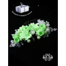 Гребень-заколка для волос ручной работы "Весна" с цветами и бусинами