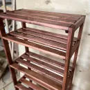 СТЕЛЛАЖ НАПОЛЬНЫЙ УСИЛЕННЫЙ ИЗ ЛИСТВЕННИЦЫ АНГАРСКОЙ", 1250Х600Х300 Стеллаж напольный усиленный из лиственницы ангарской", 1250х600х300