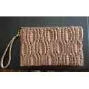 Клатч из рафии со съемной ручкой, на молнии, подкладка с внутренним карманом. Размер 20*15