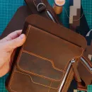 Сумка мужская мессенжер ручной работы