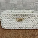 Вязаная корзинка для хранения