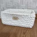 Вязаная корзинка для хранения
