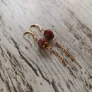 Серьги с арбузным турмалином