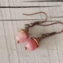 Серьги с розовым апатитом