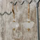 Серьги с прозрачным кварцем