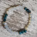 Браслет из опалита с дюмортьеритом