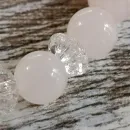 БРАСЛЕТ ИЗ РОЗОВОГО КВАРЦА С ХРУСТАЛЕМ КРАКЛЕ Браслет из розового кварца с хрусталем кракле