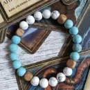 Браслет из бирюзы и кахолонга